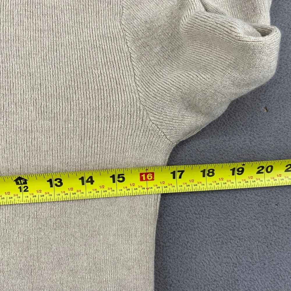 Billy Reid Mens Beige Wool Silk Cashmere Henley Sweater Made in Italy Small